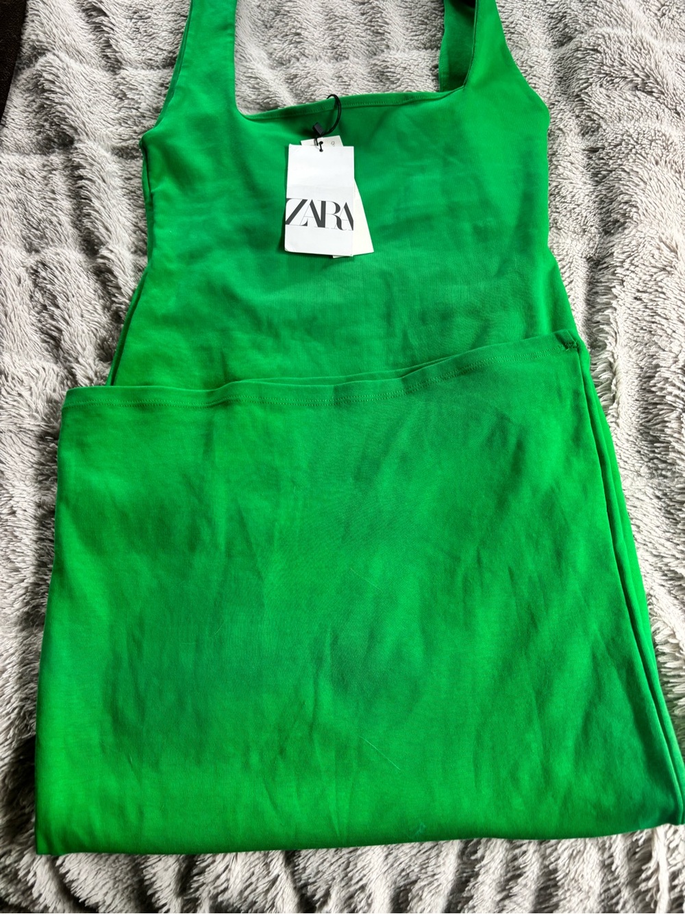 Zara Bright Green Tank Midi Dress - Picture 5 of 6